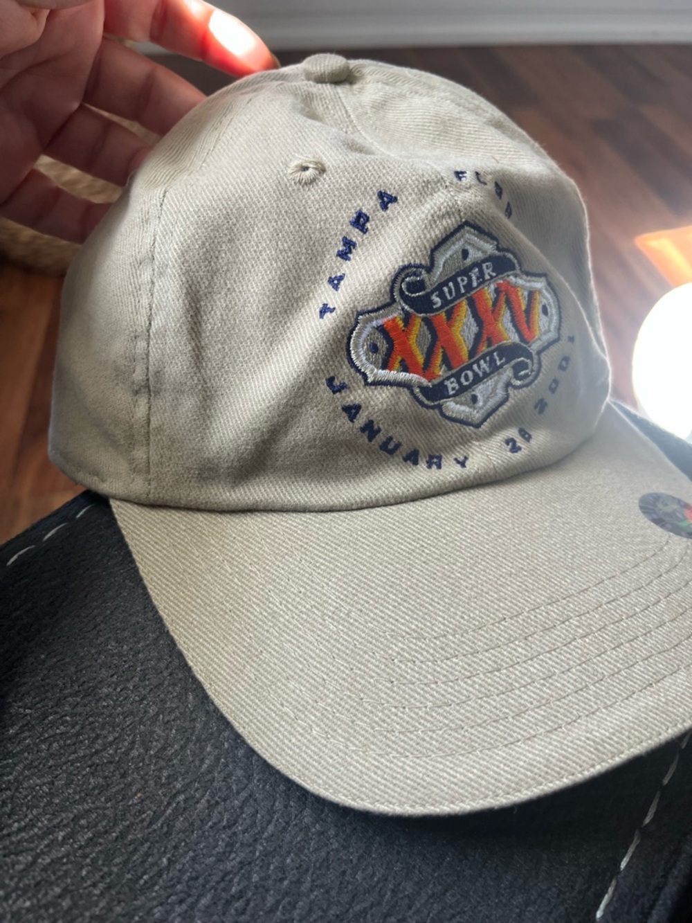 Tampa Bay Super Bowl XXV Beige Baseball Cap